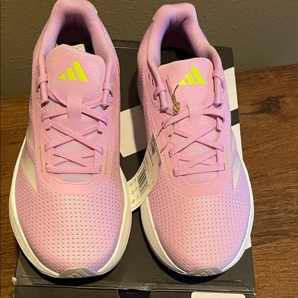 Adidas Pink Duramo Sneakers with White and Green Accents - Picture 3 of 5